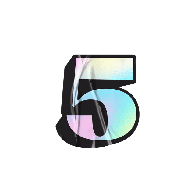 C5 holographic sticker
